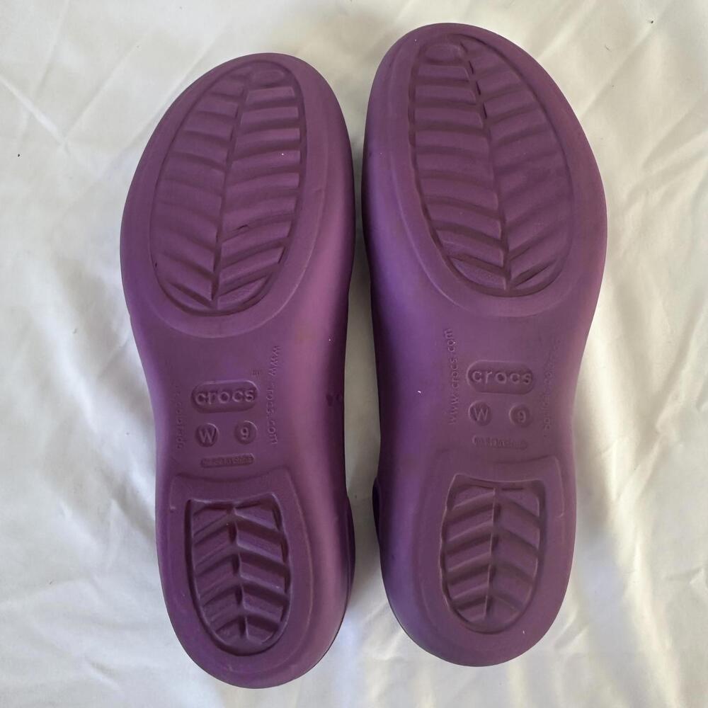 Crocs Women's Slingback Olivia Flats Comfort Slip on Shoes - Purple - Size 9 - Picture 4 of 6